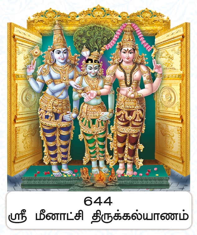 6X 9 Sri Meenakshi Thirukalyanam – Divine Wedding Darshan FC ONLY BOARD