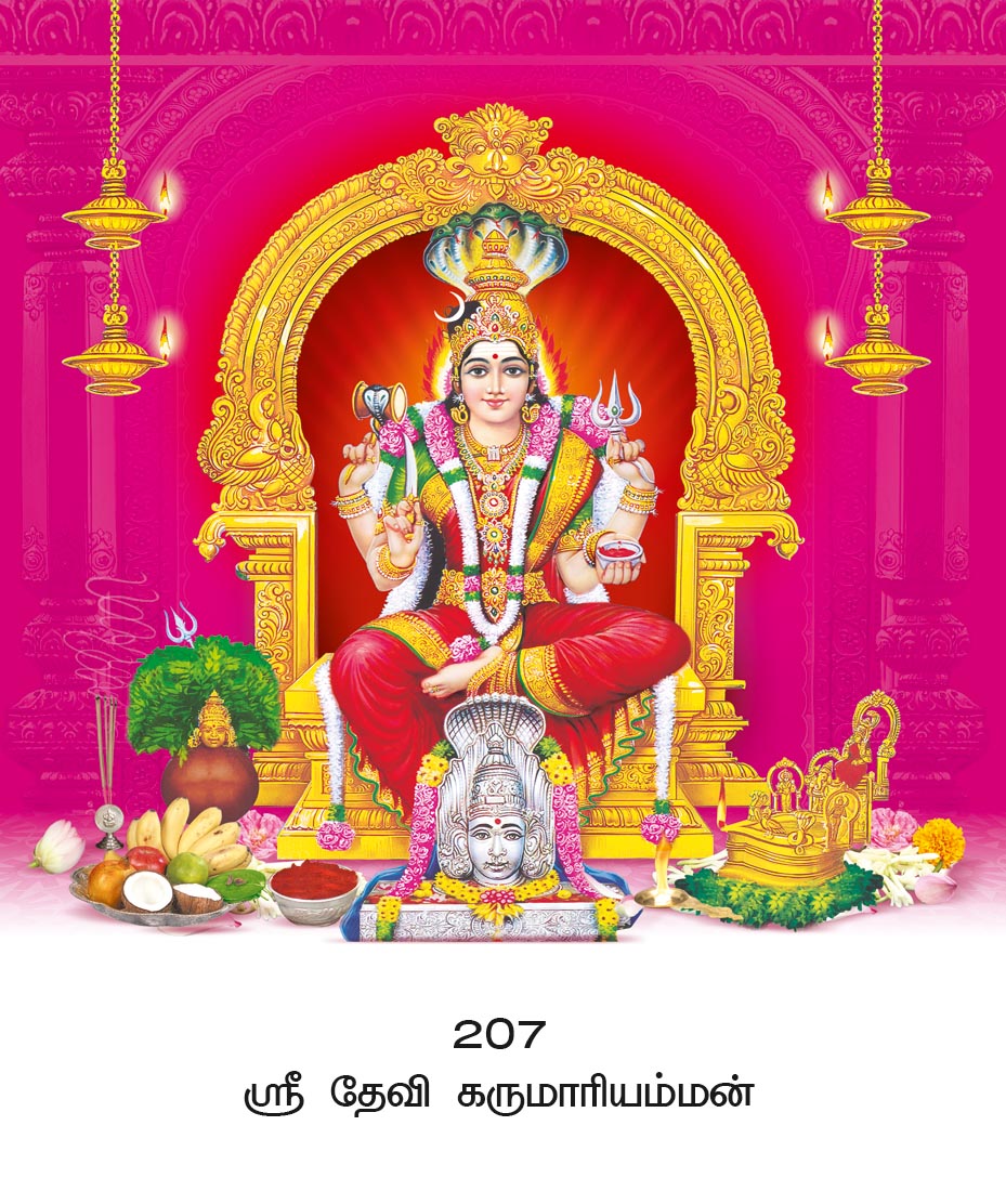 10x15 Sri Devi Karumariamman – Sacred Thiruverkadu Goddess LAM