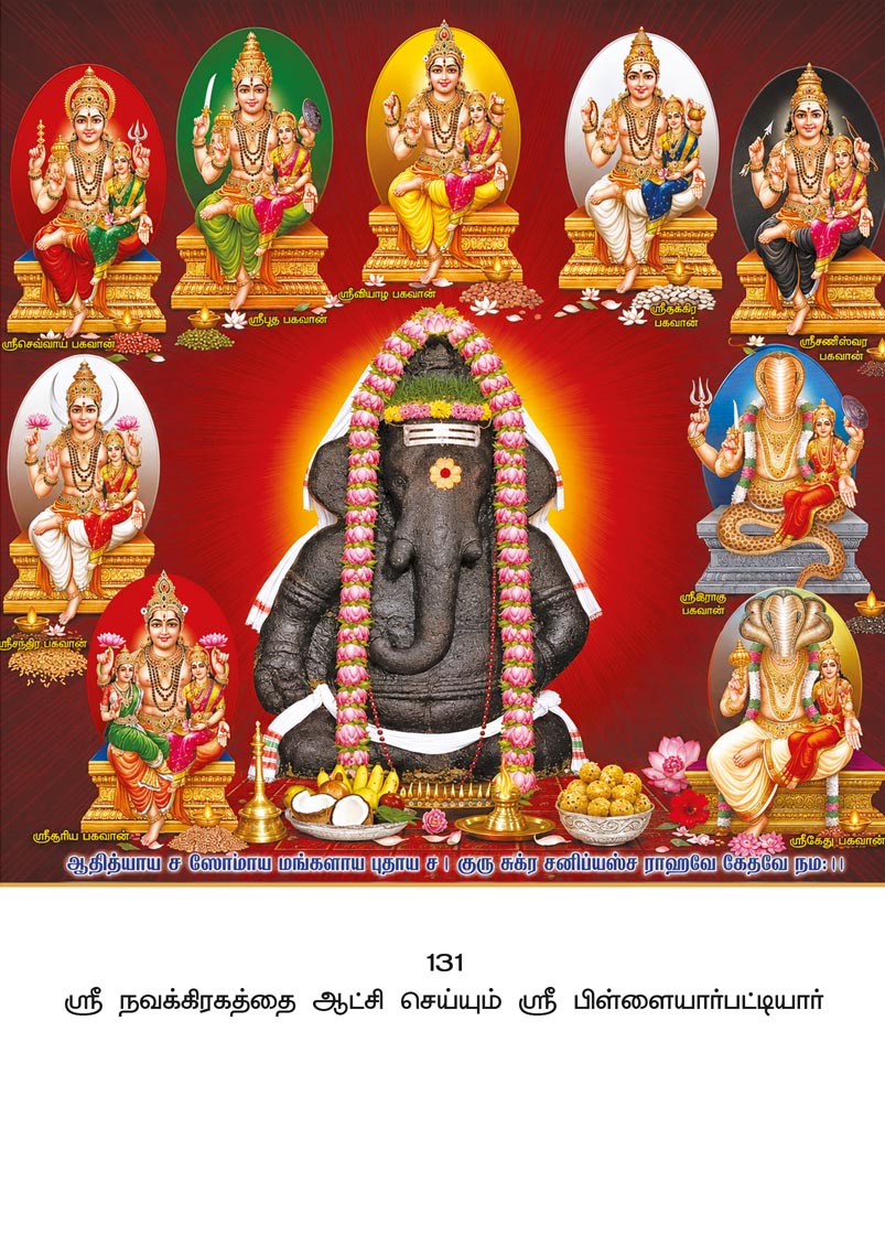 10x15 Sri Navagraha Pillayarpattiyar – Planetary Blessings PAM