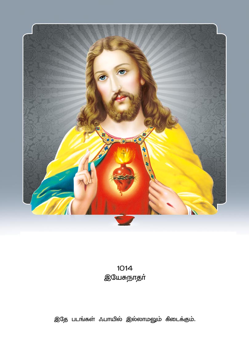 10x15 Special Silver Foil Yesunathar – Sacred Heart of Jesus Divine Grace SGLF with Laminated Mount