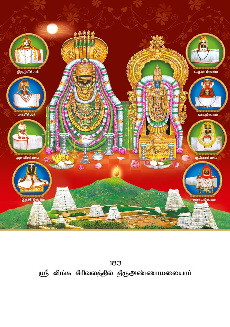 10x15 Sri Linga Girivalathil Thiruvannamalaiyar – Sacred Arunachala Darshan LAM