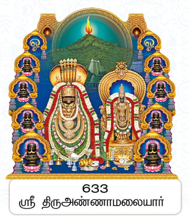 6X 9 Sri Thiruannamalaiyar – Sacred Arunachala Holy Deepam Darshan FC ONLY BOARD
